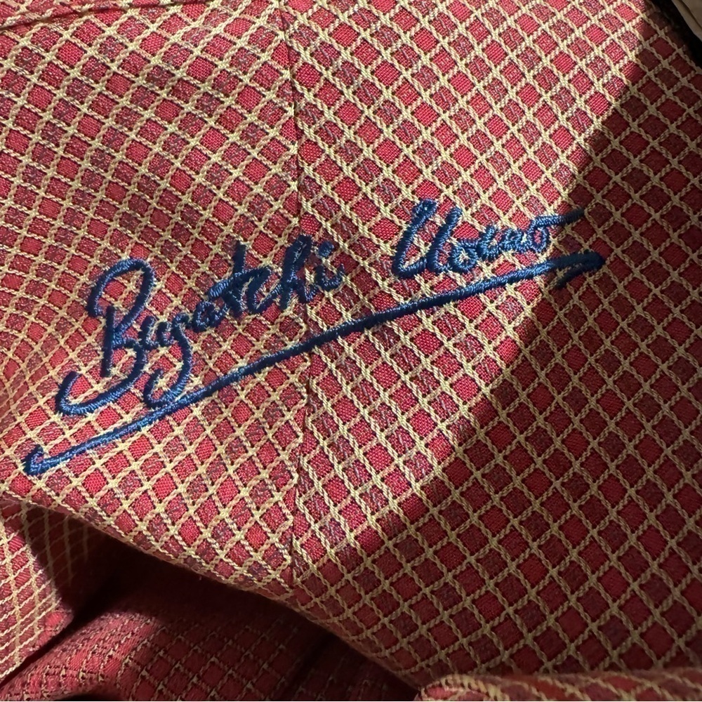 Bugatchi Orange and Yellow Button Down - image 9